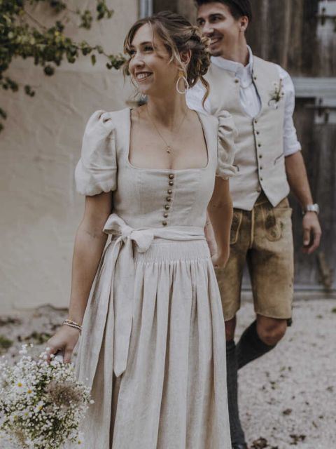 Dirndl Laura in offwhite