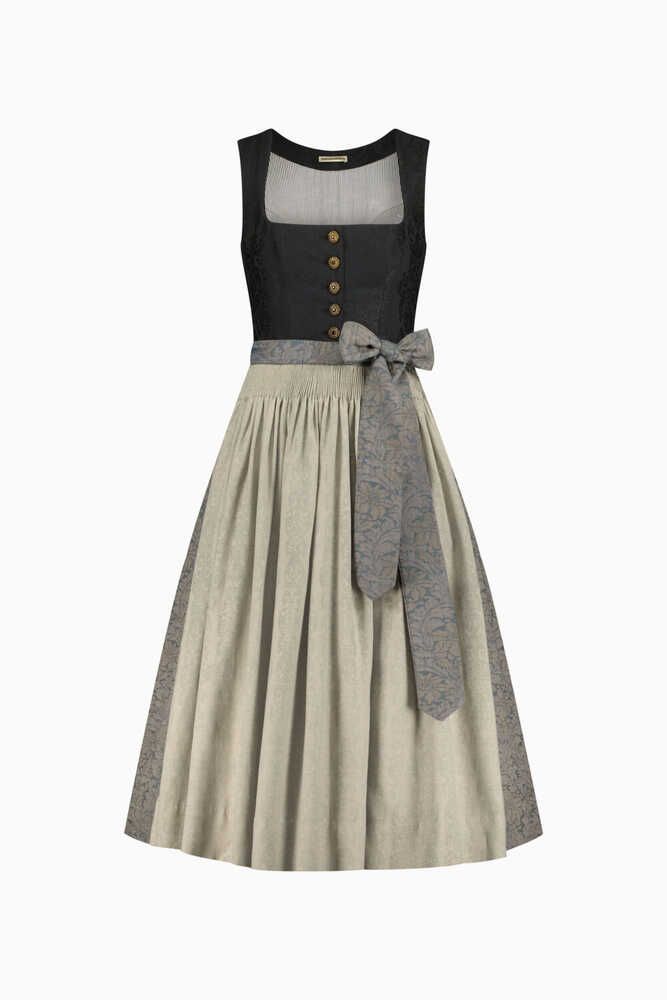 Dirndl Helene in schwarz mit blau & beige_03