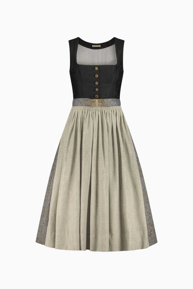 Dirndl Helene in schwarz mit blau & beige_04